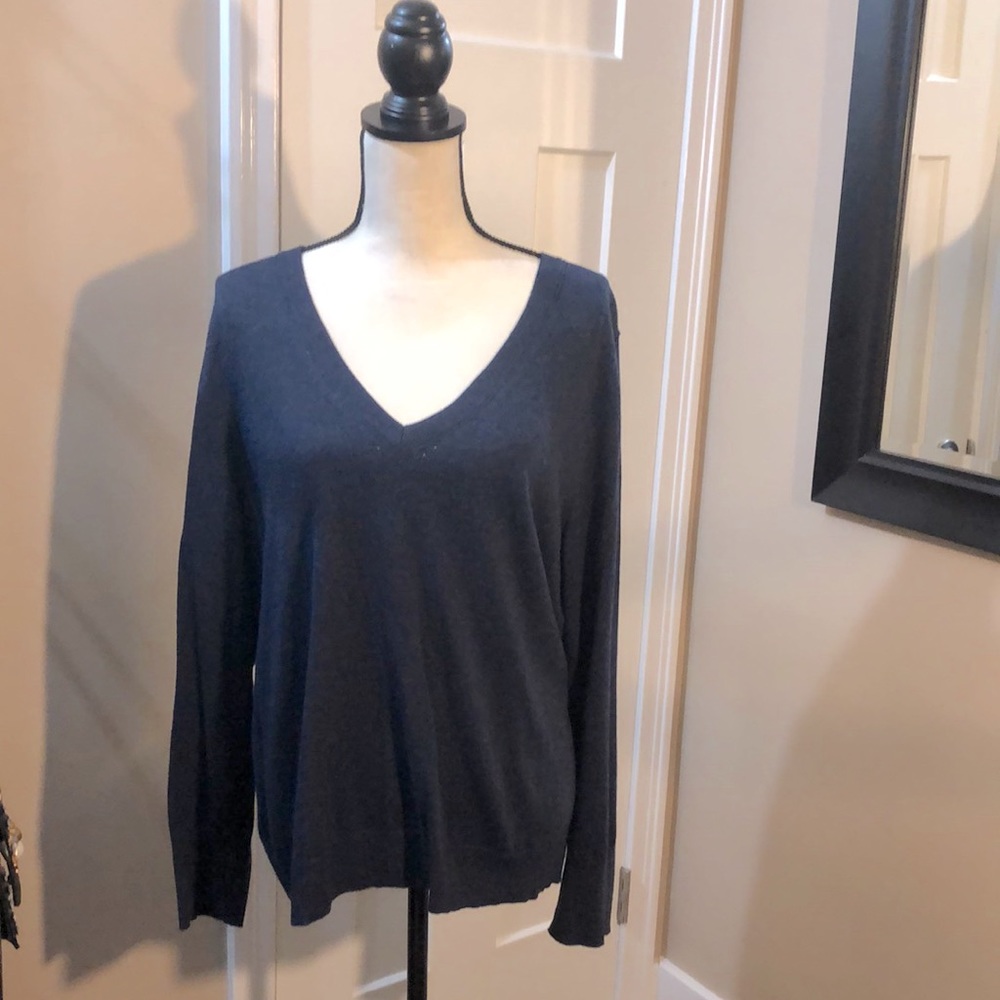 Banana Republic Blue Sweater Premium Luxe Yarn XL